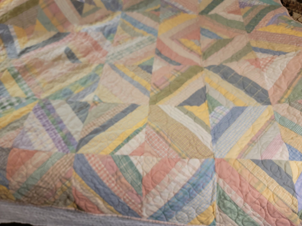 PINK STRING QUILT, ALL FLANNEL