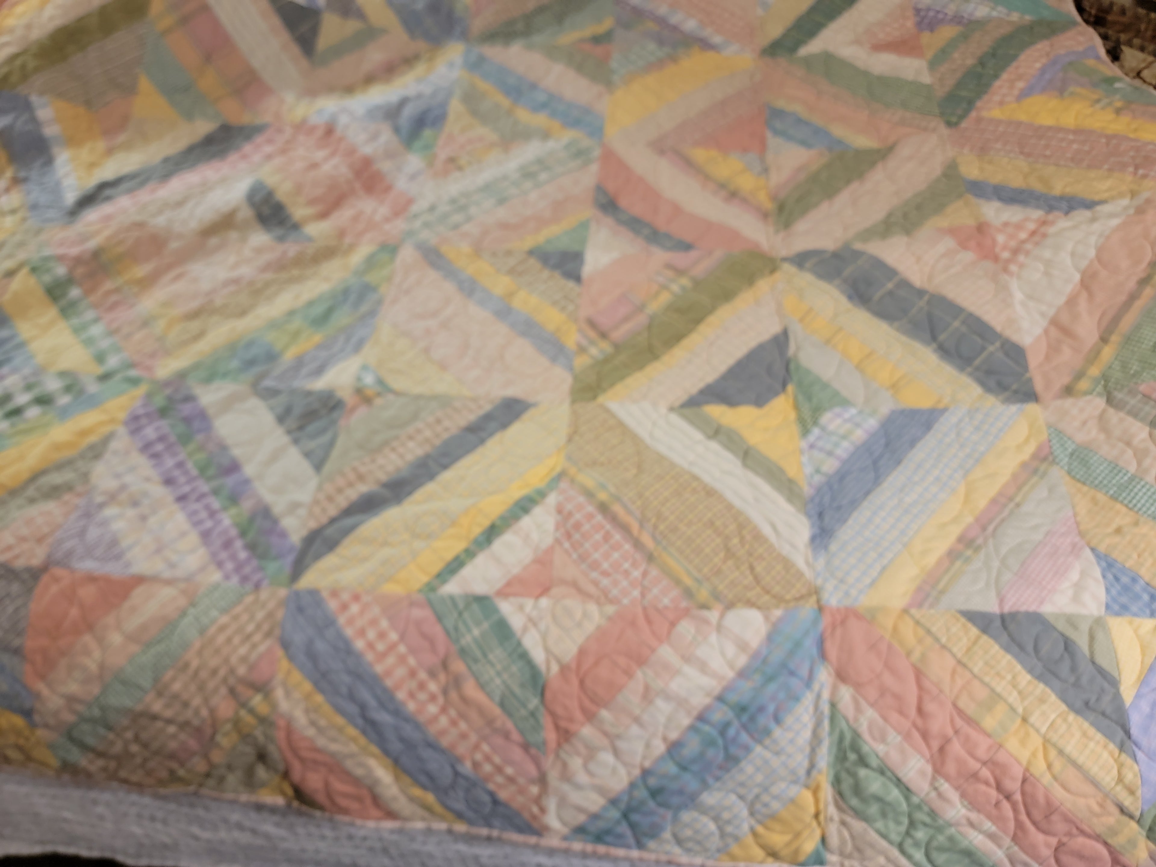 PINK STRING QUILT, ALL FLANNEL