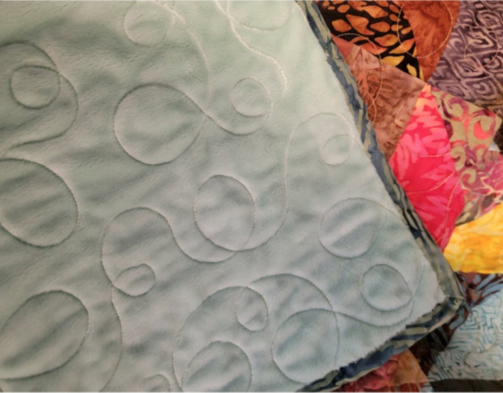 QUILT, BATIK HALF SQUARE TRIANGLES